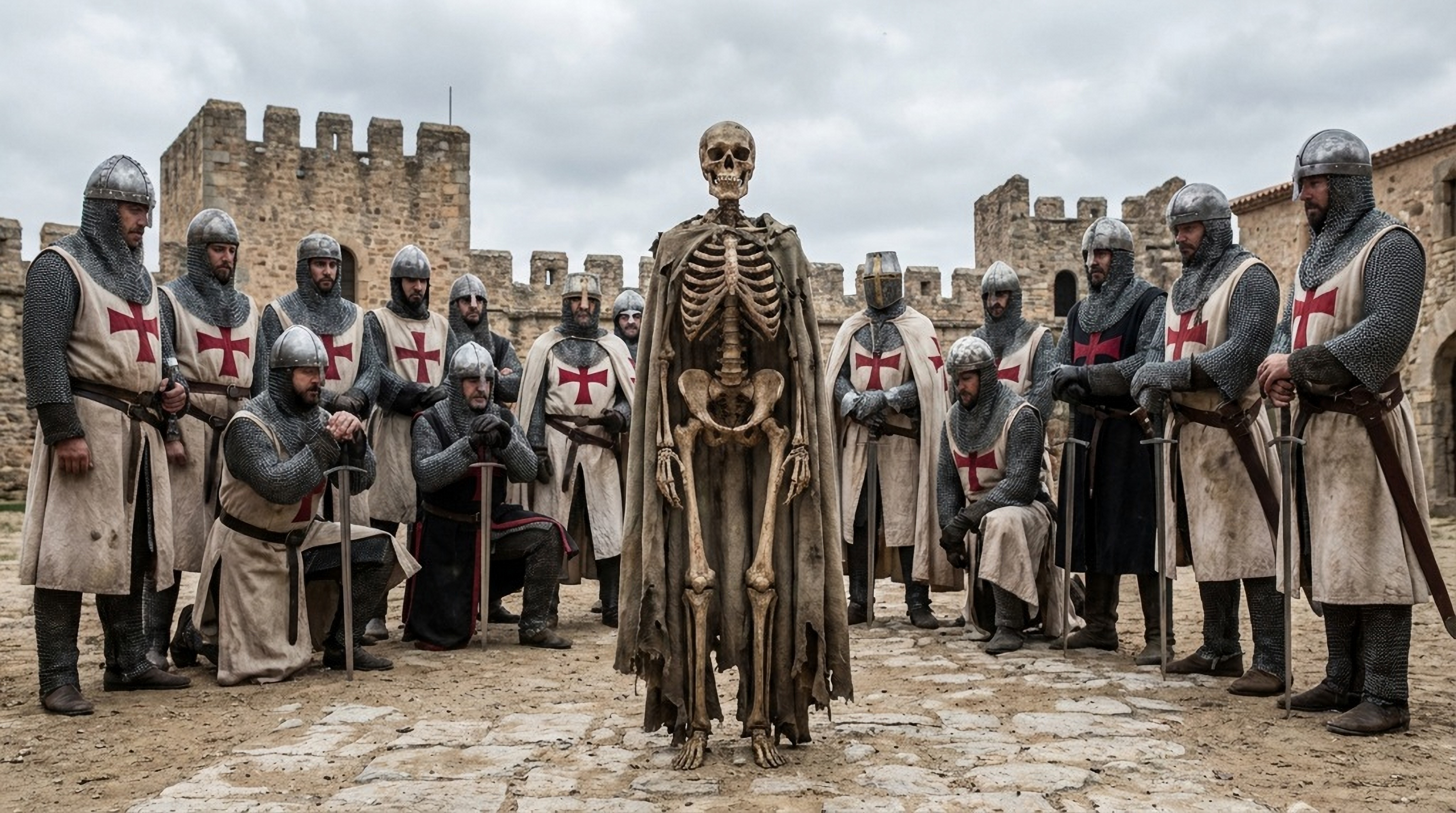 crusader defleshing skeleton